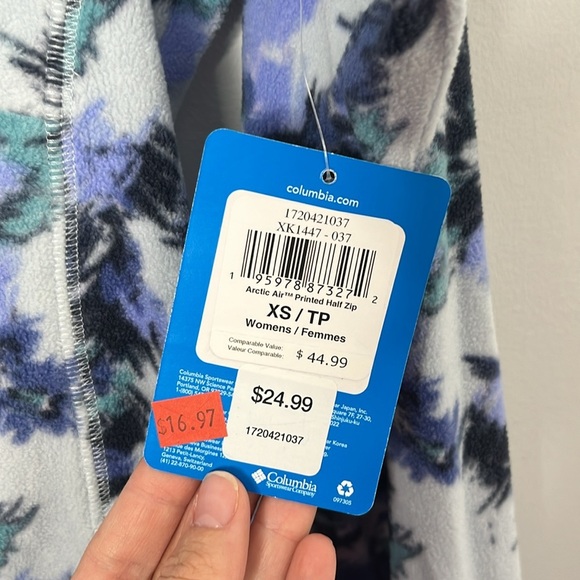 Columbia Artic Air Printed Quarter Zip Fleece Pullover NWT - Picture 3 of 4